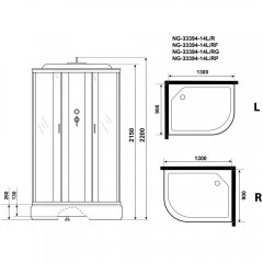 Душевая кабина Niagara Classic NG-33394-14RF