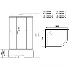 Душевая кабина Niagara Classic NG-2310-14LF