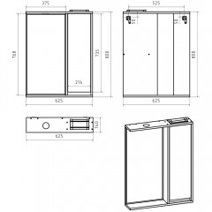 Зеркало-шкаф Brevita Balaton 65 R белый BAL-04065-01-П