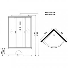 Душевая кабина Niagara Classic NG-2508-14P