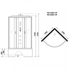 Душевая кабина Niagara Classic NG-2509-14F