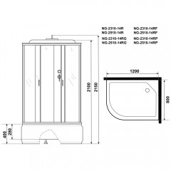 Душевая кабина Niagara Classic NG-2510-14RP