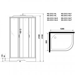 Душевая кабина Niagara Classic NG-3312-14LF