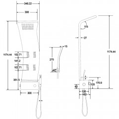 Душевая панель Cerutti Adige W CT8979