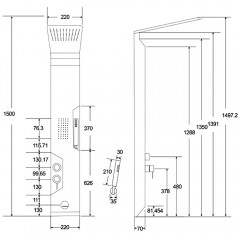 Душевая панель Cerutti Oglio B CT8987