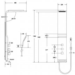 Душевая панель Cerutti Sella S CT8990