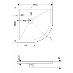 Поддон из искусственного камня Grossman Strong 100x100 GR-S1100100