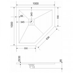 Поддон из искусственного камня Grossman Strong 100x100 GR-S2100100D