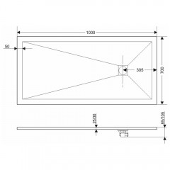 Поддон из искусственного камня Grossman Strong 100x70 GR-S270100Q