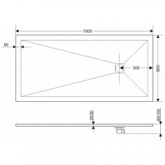 Поддон из искусственного камня Grossman Strong 100x80 GR-S280100Q