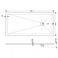 Поддон из искусственного камня Grossman Strong 120x80 GR-S280120Q