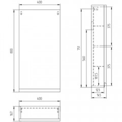 Зеркало-шкаф Cersanit Moduo 40 LS-MOD40/Wh