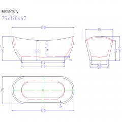 Ванна акриловая Cerutti Bernina CT9209