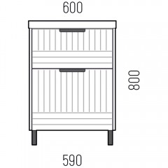 Тумба с раковиной Corozo Терра 60