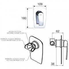 Смеситель для душа встраиваемый Remer Atmos A30