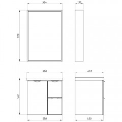 Зеркало ASB-Mebel Лавре 60