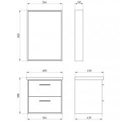 Комплект мебели ASB-Mebel Монца 60