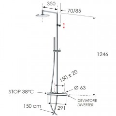 Душевая система Remer Elegance EQ37330N термостат