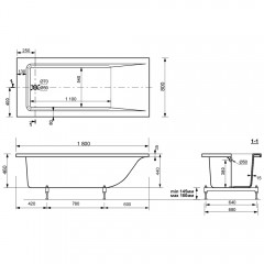 Ванна из литьевого мрамора Delice France Diapason 180x80 DLR330009