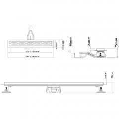 Трап душевой Esbano Combi C-RAIN-70SG