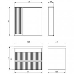 Зеркало-шкаф ASB-Mebel Мирано 75