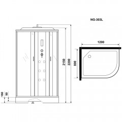 Душевая кабина Niagara Ultra NG-303-01L