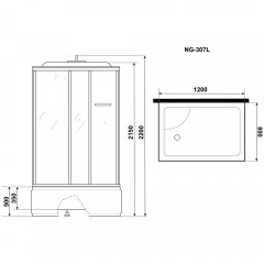 Душевая кабина Niagara Ultra NG-307-01L