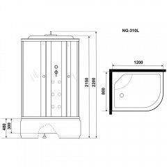 Душевая кабина Niagara Ultra NG-310-01L