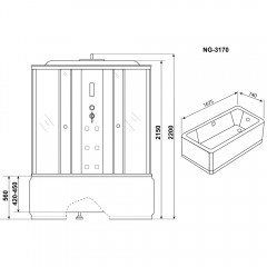 Душевая кабина Niagara Ultra NG-3170-01