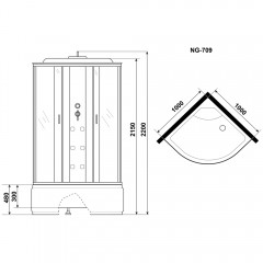 Душевая кабина Niagara Ultra NG-709-01