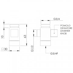 Переключатель для душа Remer 330SDEV