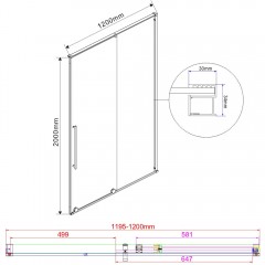 Душевая дверь Vincea Arno VPS-1A120CL