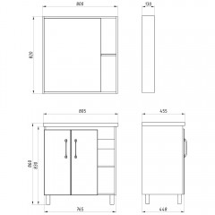 Комплект мебели ASB-Mebel Адель 80