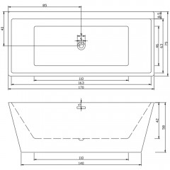 Ванна акриловая Cerutti Lugano CT9344