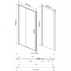 Душевое ограждение Vincea Intra VSR-1I901090CL