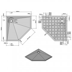 Поддон из искусственного камня Vincea VST-4SP1010G