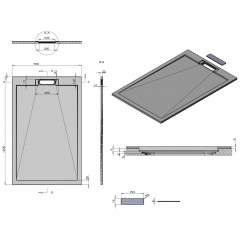 Поддон из искусственного камня Vincea VST-4SRL9016W