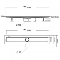 Трап душевой Vincea Say Optima-S SAY.603.70.S.U