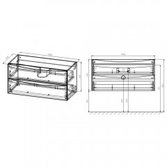 Тумба с раковиной Vincea Mia 1000 V.Oak