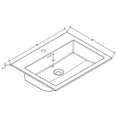 Тумба с раковиной Vincea Luka 600 R.Oak