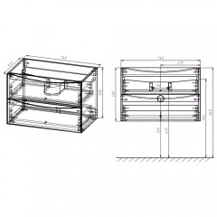 Тумба с раковиной Vincea Mia 750 V.Oak