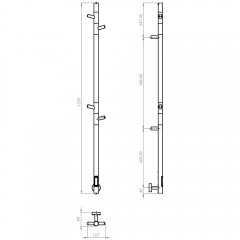 Полотенцесушитель электрический Vincea VTD-1DBE