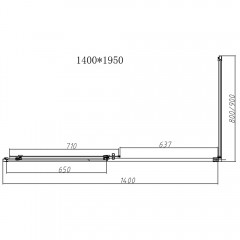 Душевое ограждение Vincea Slim-N VSR-4SN8014CLB