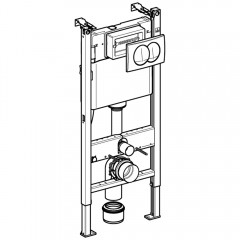 Инсталляция для подвесного унитаза Geberit Duofix 111.154.11.1 с кнопкой смыва Delta01