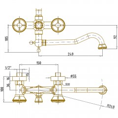 Душевая система Bronze de Luxe Royal 10121DDF