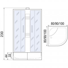 Душевая кабина River Nara XL 100/44 MT