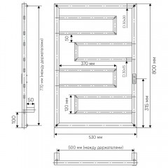 Полотенцесушитель электрический Indigo Greece Flavio Slim (electro) 80/50 DGFS80-50BRRt