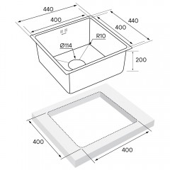 Мойка кухонная Paulmark Lassan PM304444-BG