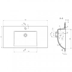 Тумба с раковиной Vincea Chiara 2D 1000 N.Oak