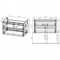 Тумба с раковиной Vincea Luka 1000 T.Oak